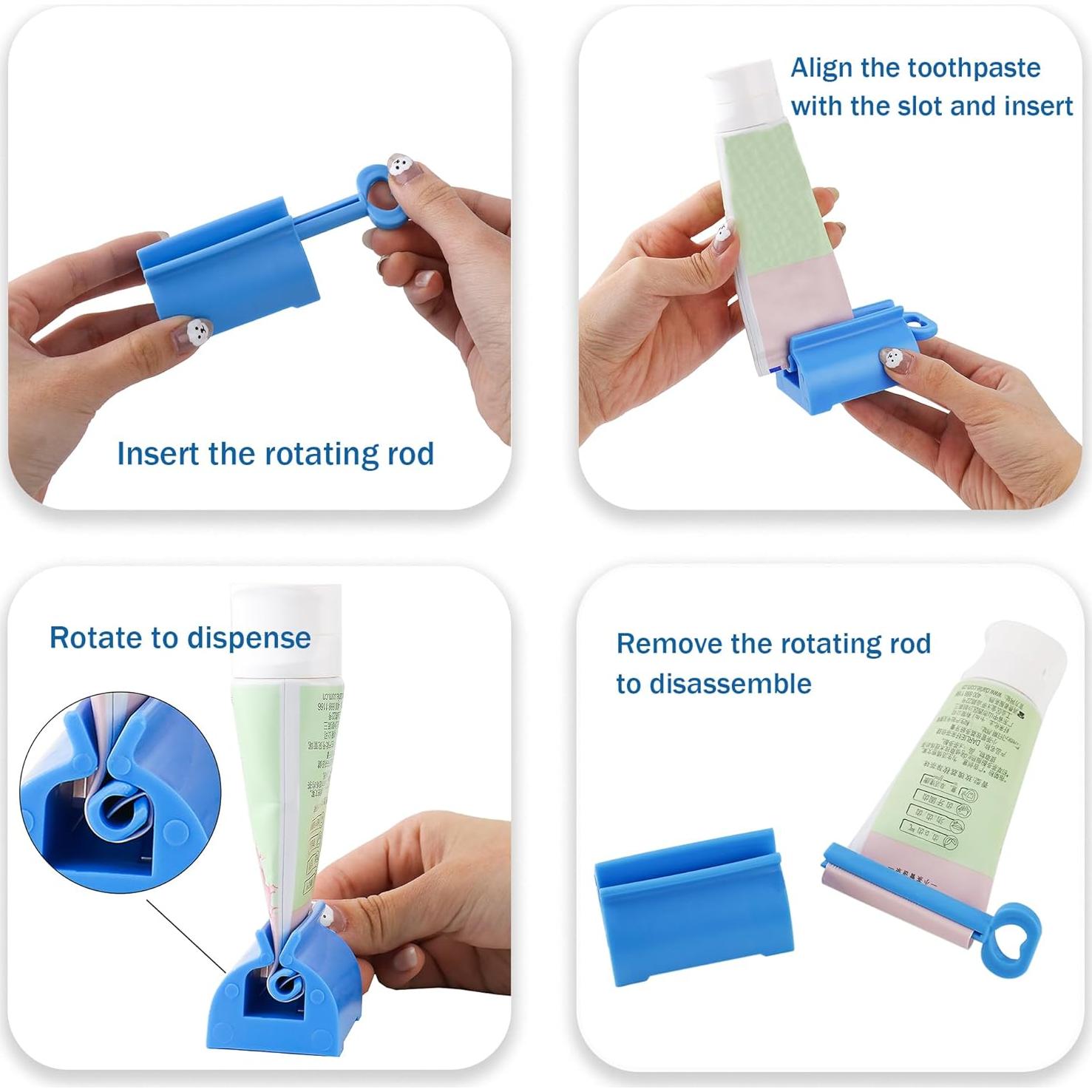 Exprimidor de Pasta de Dientes Inxens - 2 Unidades Azul y Blanco