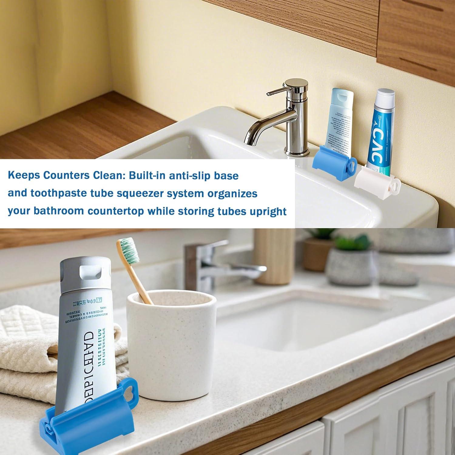 Exprimidor de Pasta de Dientes Inxens - 2 Unidades Azul y Blanco
