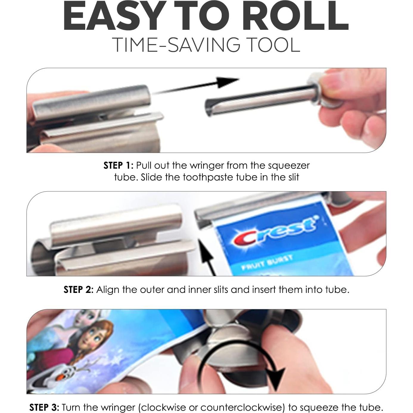 Rodillo Exprimidor de Pasta de Dientes Smart House Plata