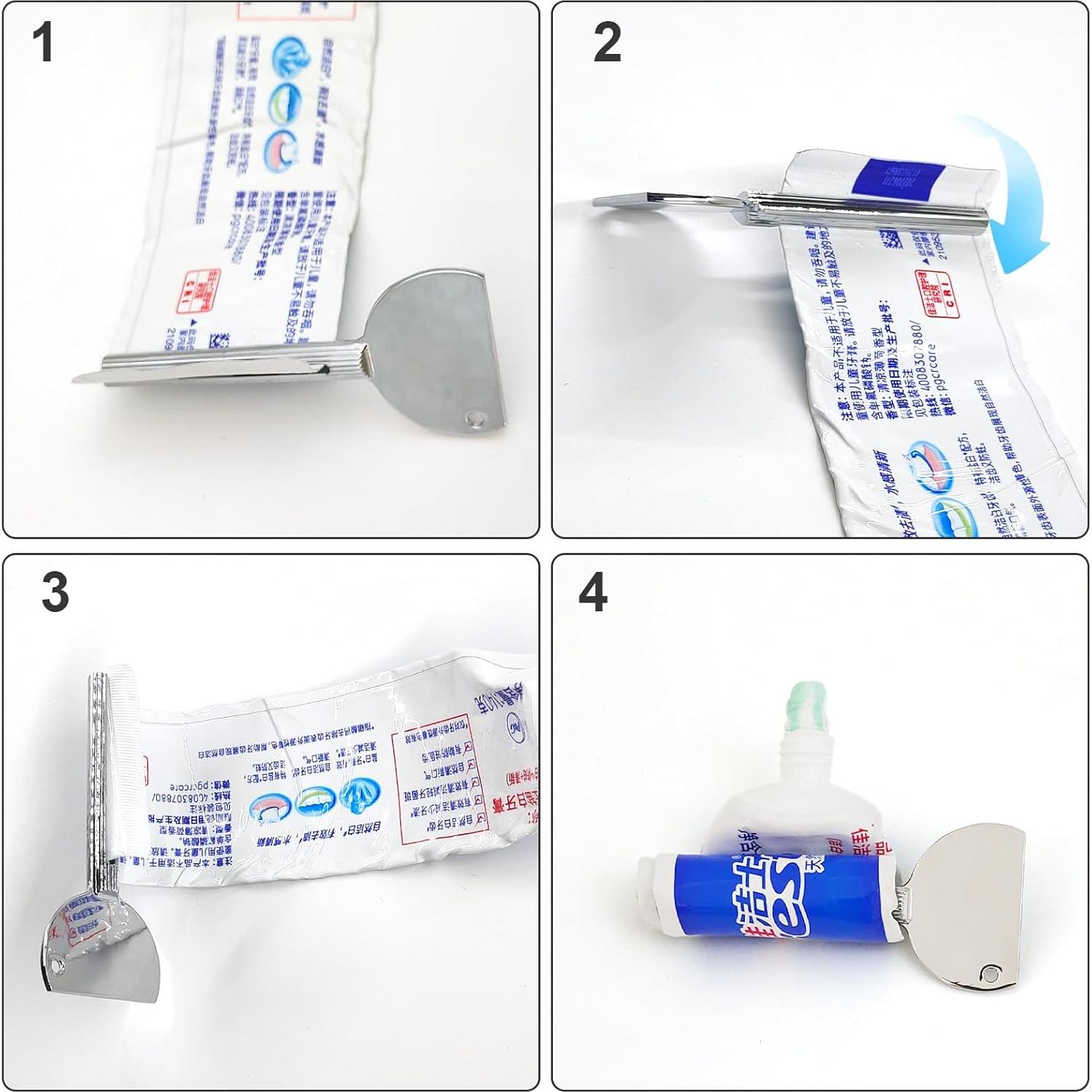 Exprimidores de Tubos de Acero Inoxidable HIQU - 3 Pcs