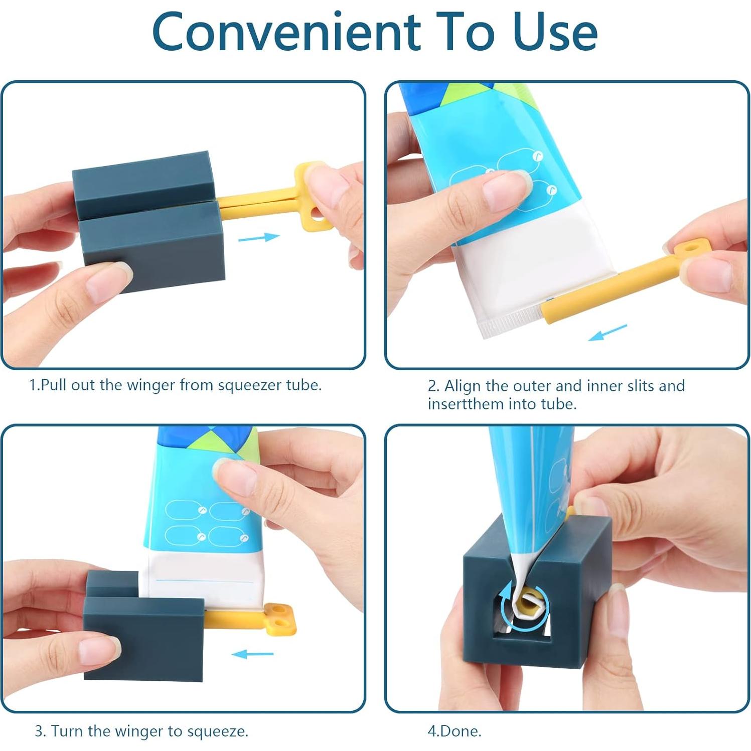 Juego de 4 Exprimidores de Pasta de Dientes Waenerec