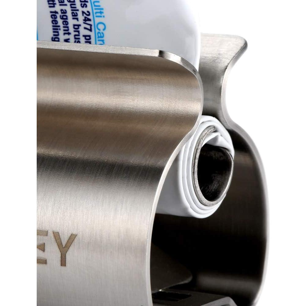 Exprimidor de Tubos de Pasta de Dientes XYKEEY - Juego de 2 Soportes de Metal