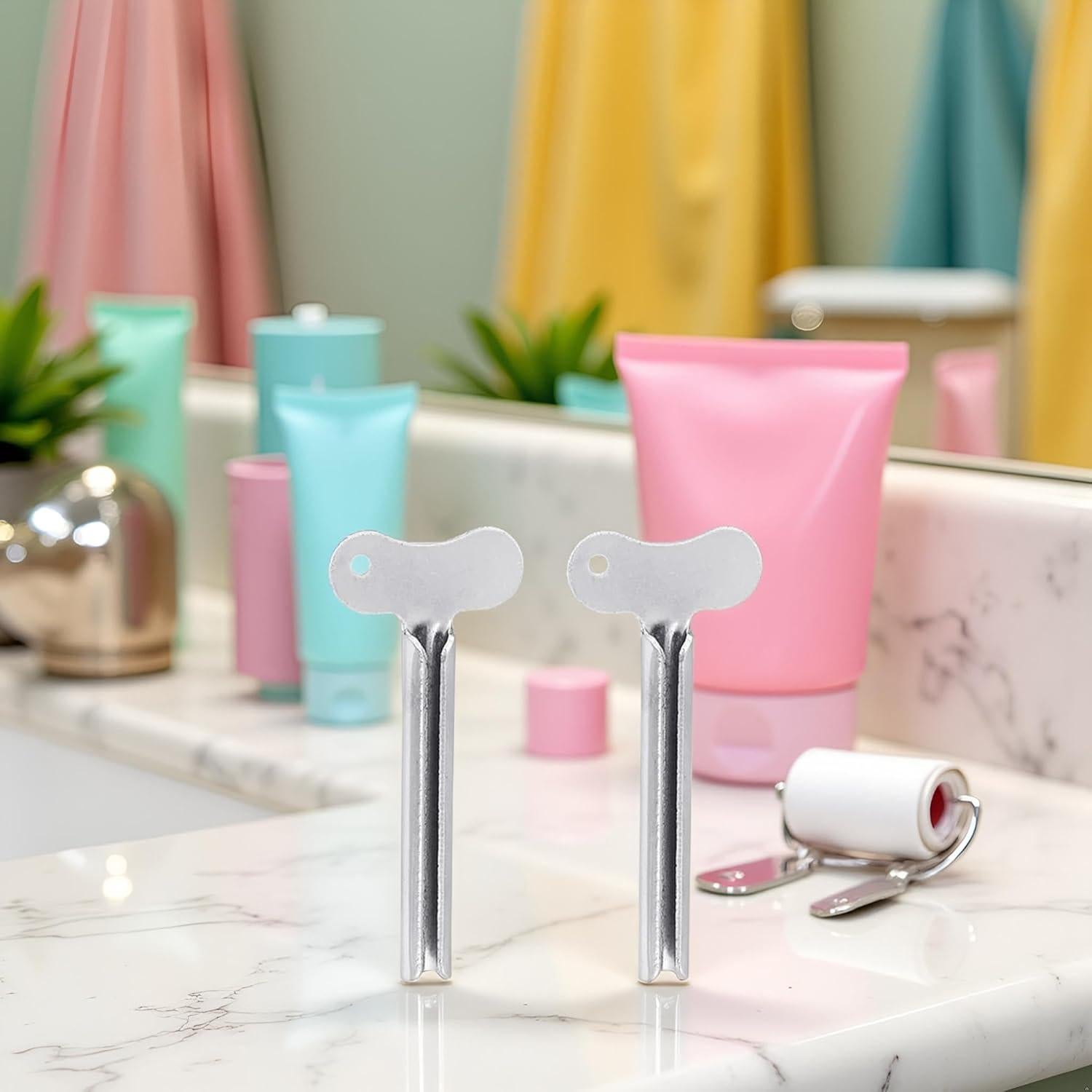 Set de 2 Llaves Exprimidoras de Acero Inoxidable Jowxsx