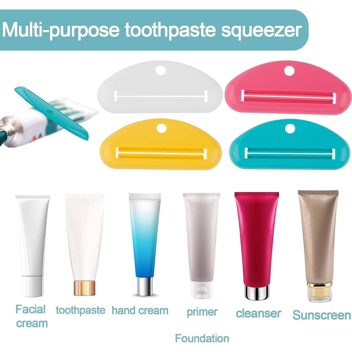 Exprimidor de Pasta de Dientes BOXOB 8 Piezas Plástico Reutilizable