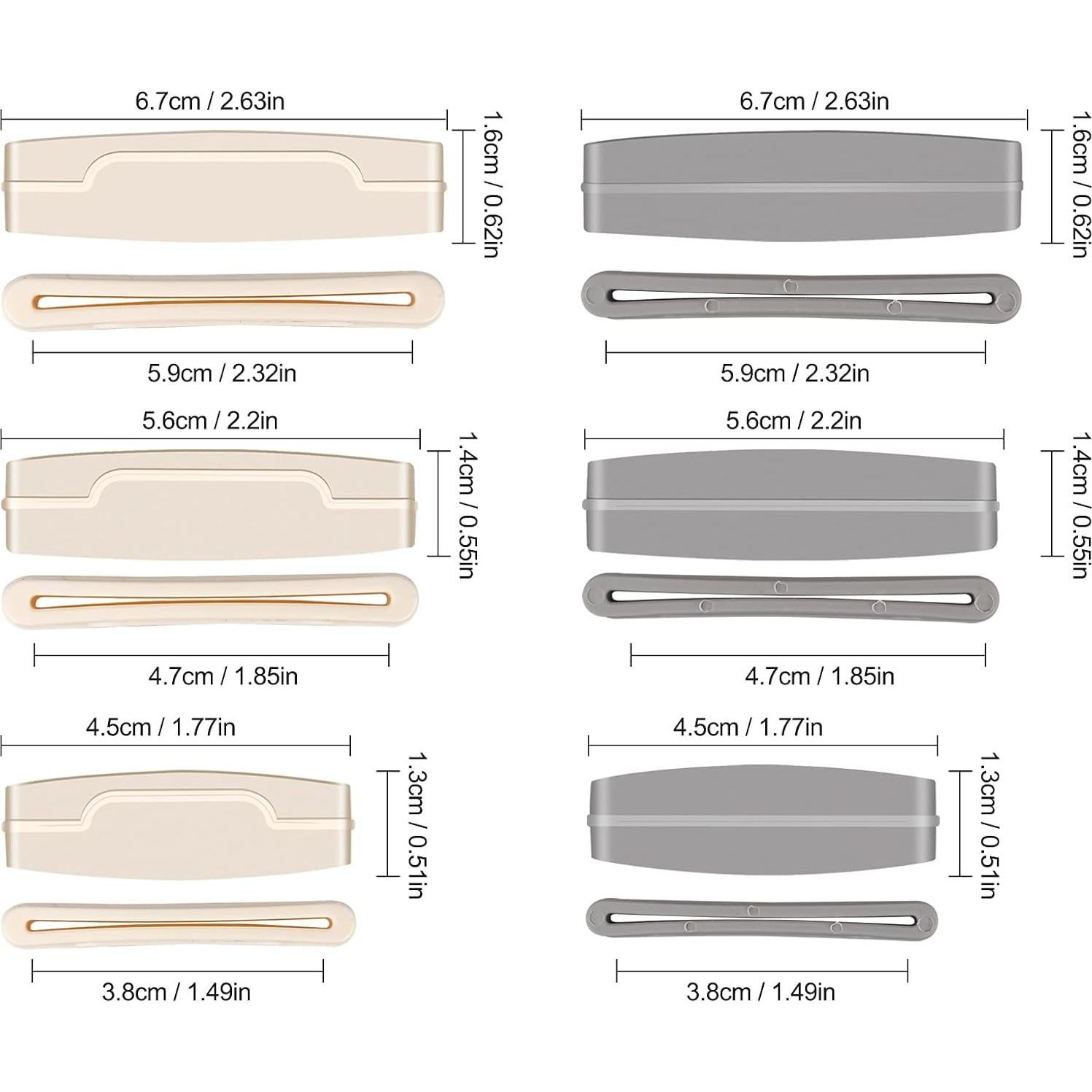 Exprimidor de Tubos de Pasta de Dientes Calary 6 Piezas Gris y Blanco