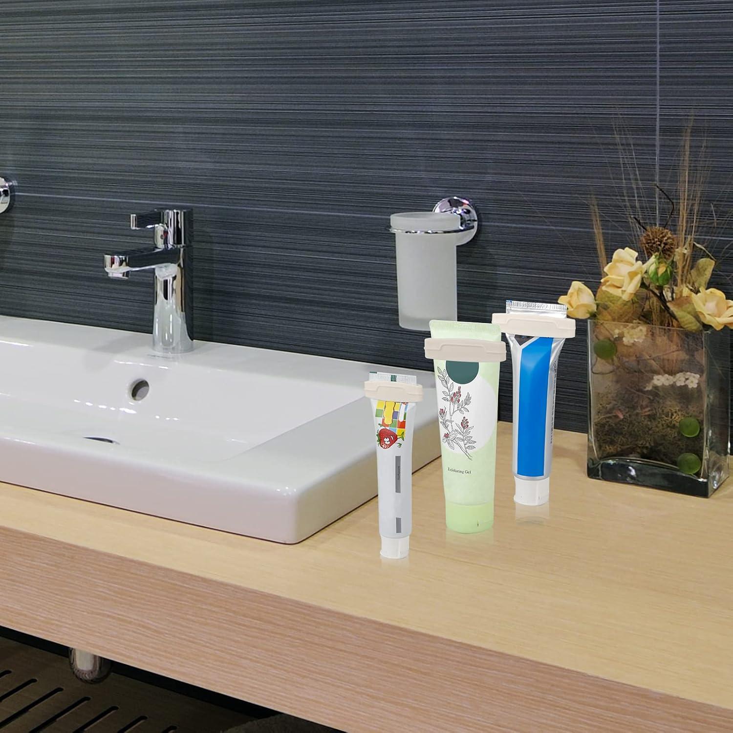 Exprimidor de Tubos de Pasta de Dientes Calary 6 Piezas Gris y Blanco