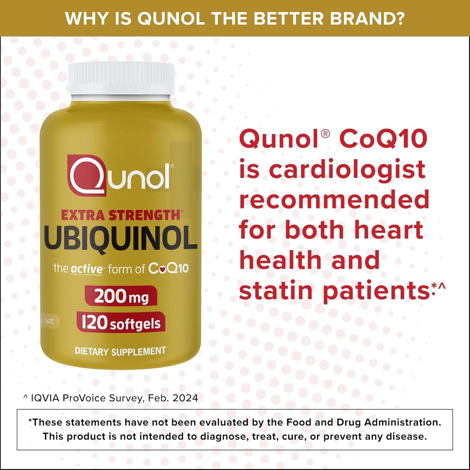 Qunol Ubiquinol CoQ10 200mg 60 Softgels Antioxidante Salud Corazón
