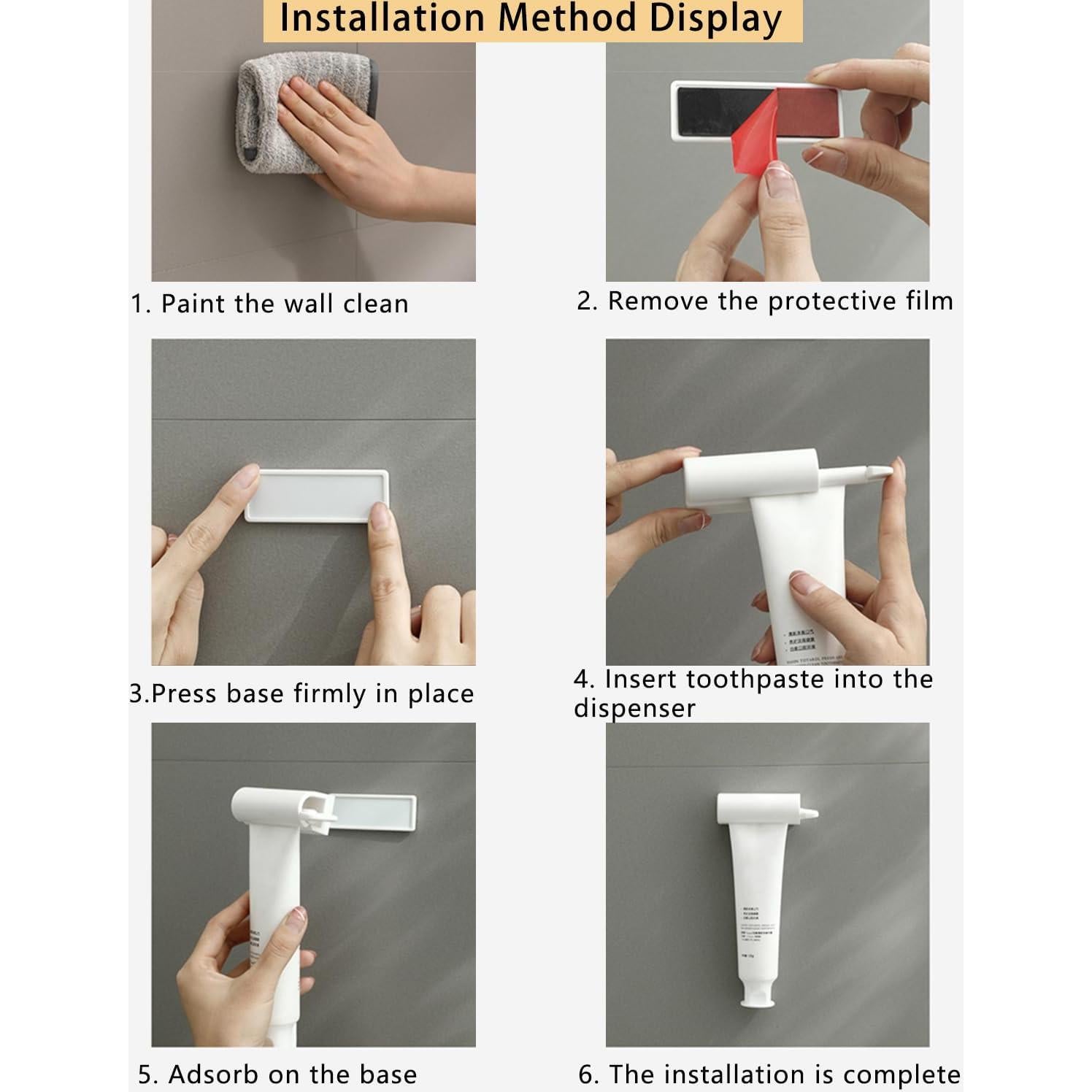 Exprimidor de Pasta de Dientes So Nice, 2 Unidades, Magnético