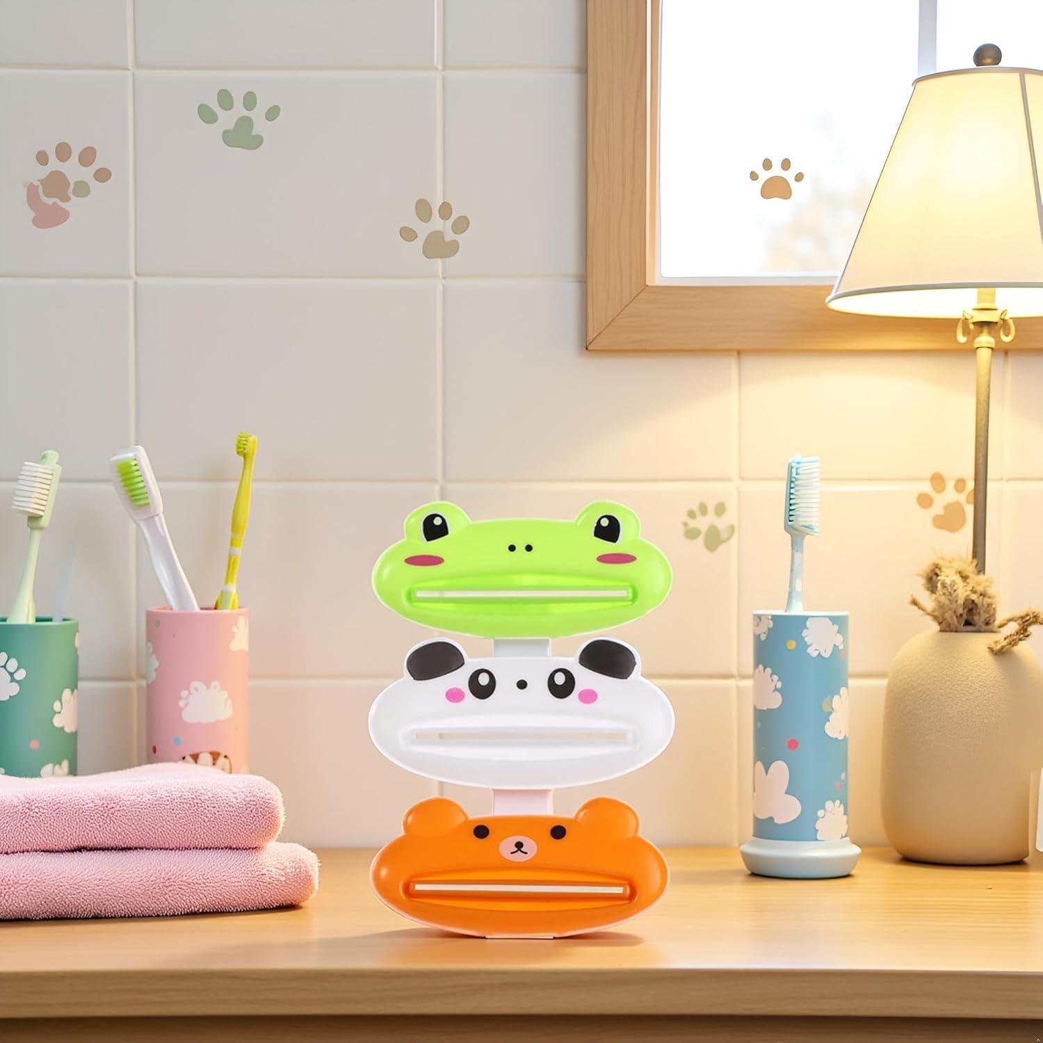 Juego de 3 exprimidores de pasta de dientes animalitos PurYupearl