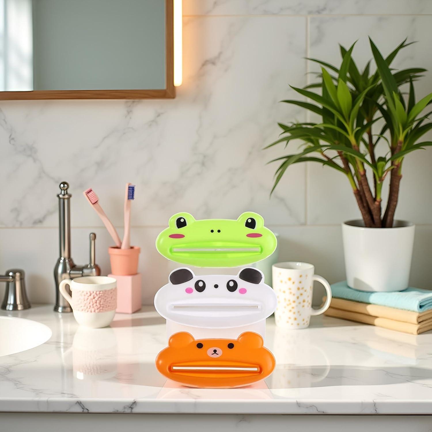 Juego de 3 exprimidores de pasta de dientes animalitos PurYupearl