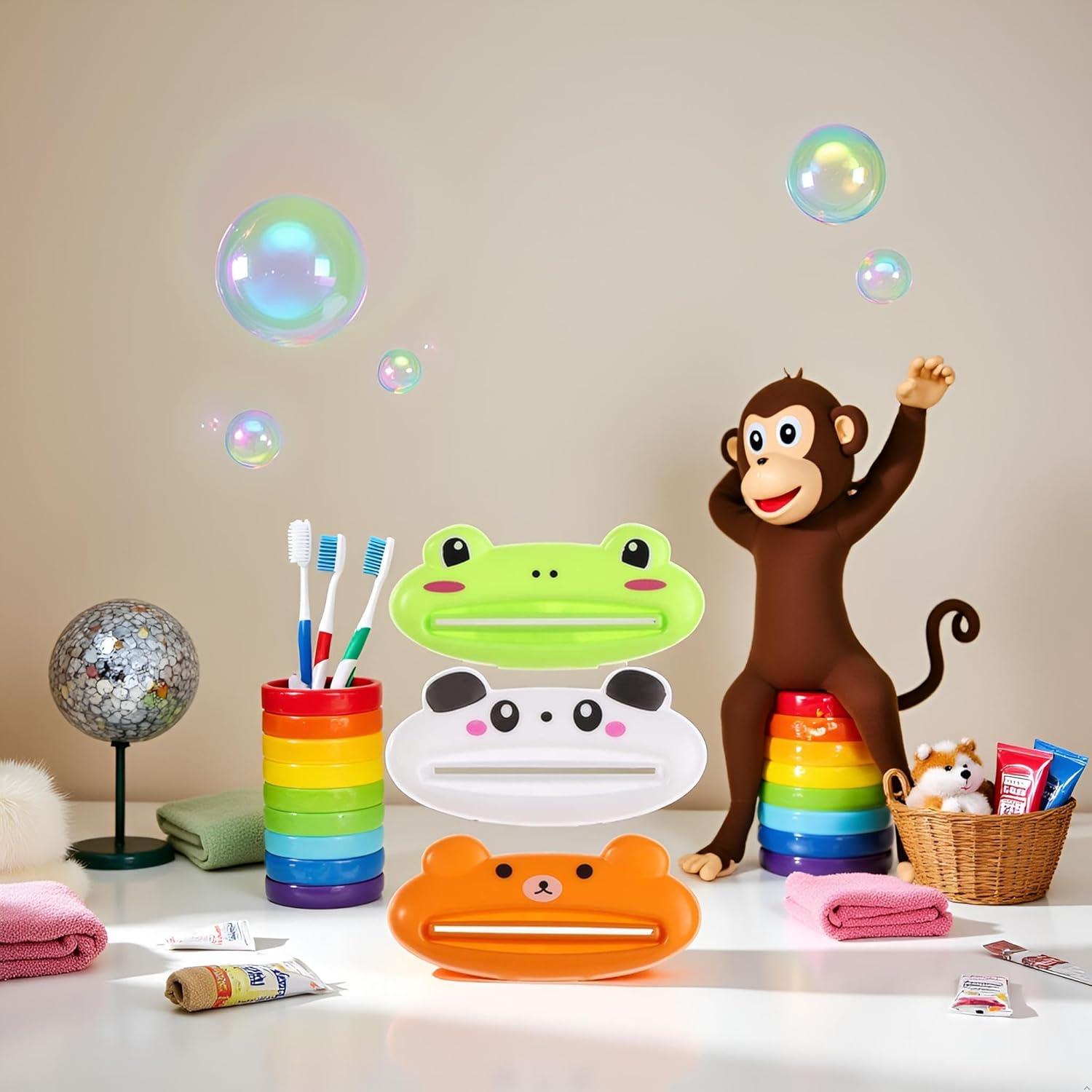 Juego de 3 exprimidores de pasta de dientes animalitos PurYupearl