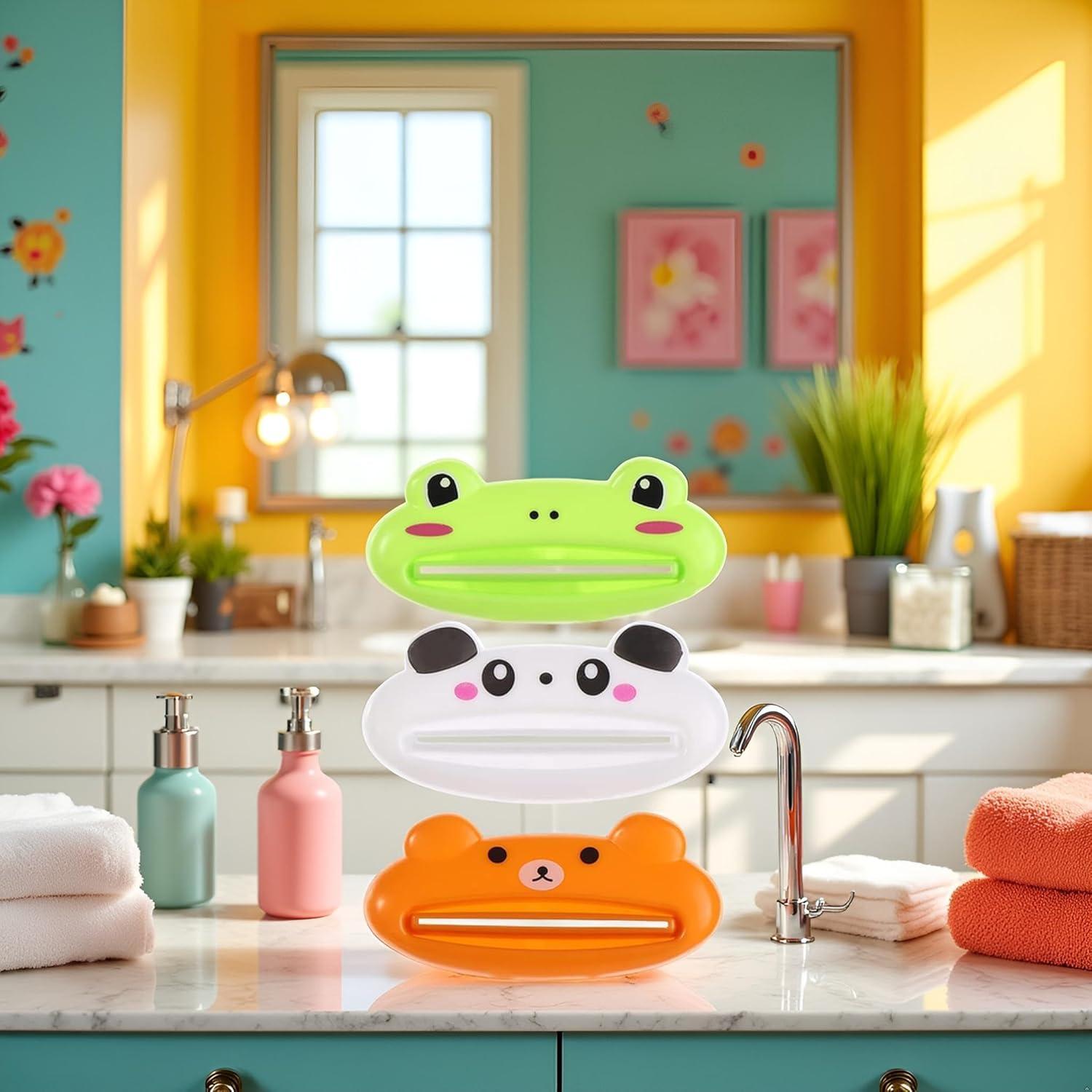 Juego de 3 exprimidores de pasta de dientes animalitos PurYupearl
