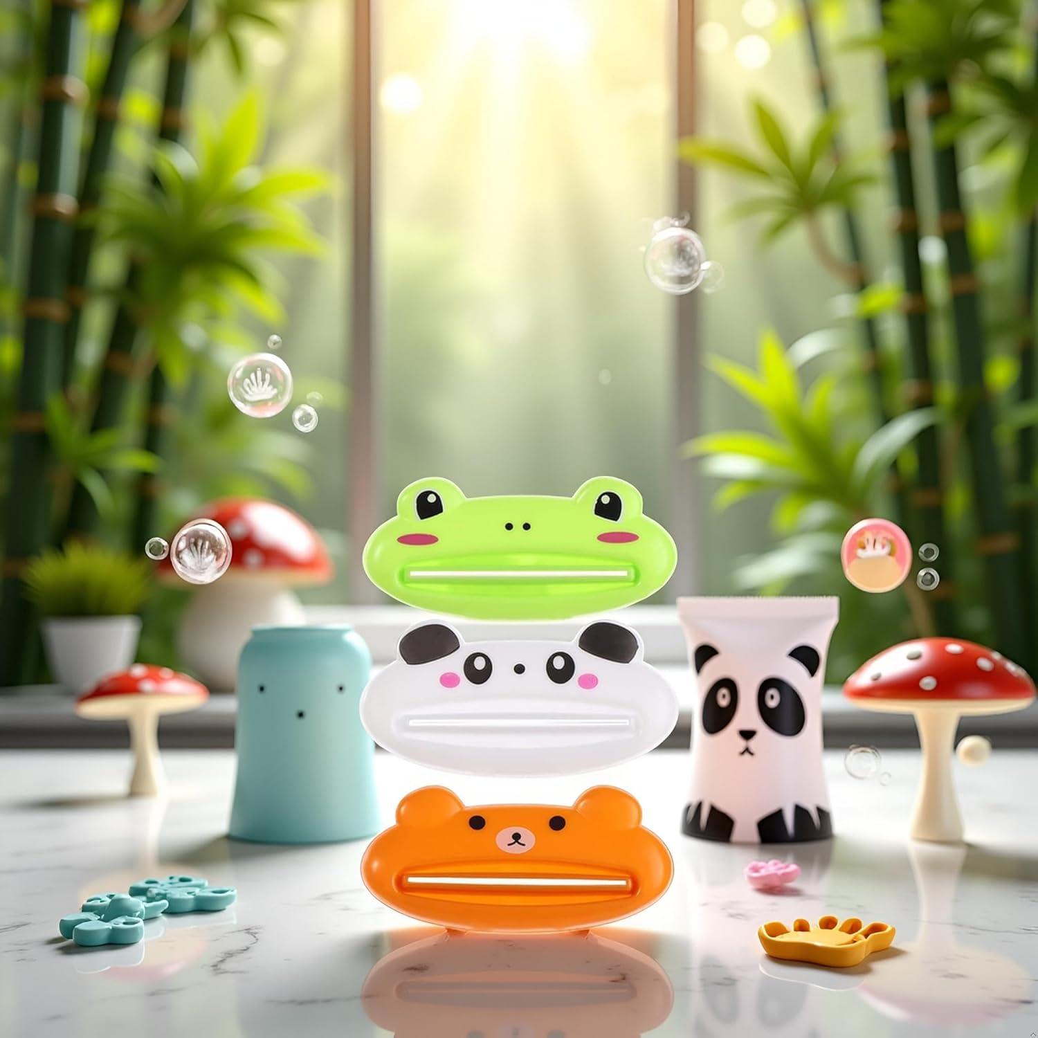 Juego de 3 exprimidores de pasta de dientes animalitos PurYupearl