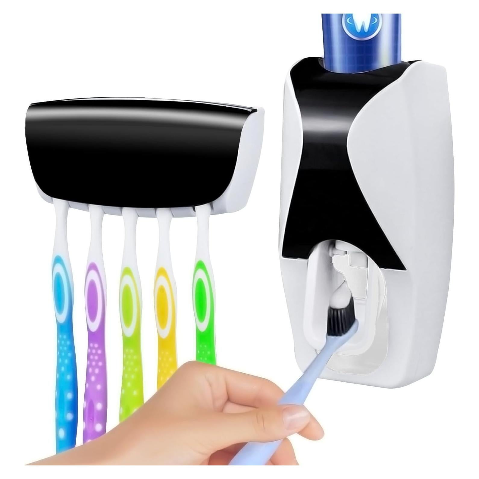 Dispensador de Pasta de Dientes Automático Waycom Negro con Soporte