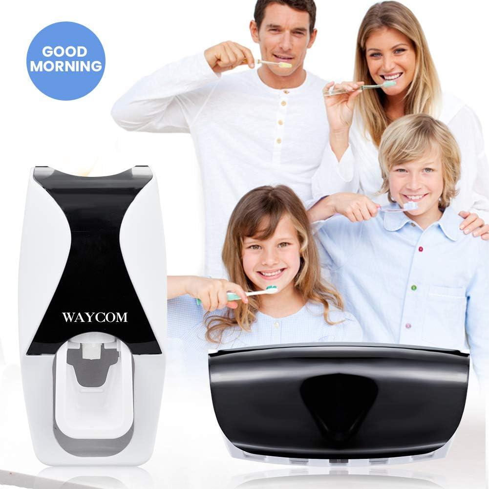 Dispensador de Pasta de Dientes Automático Waycom Negro con Soporte