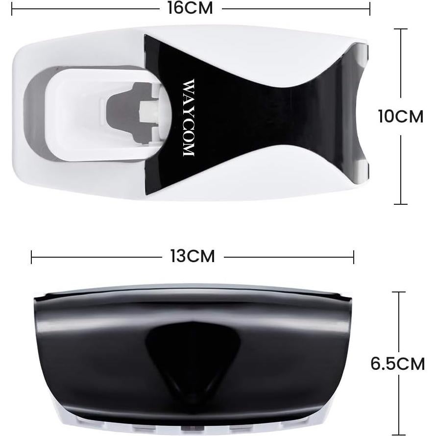 Dispensador de Pasta de Dientes Automático Waycom Negro con Soporte