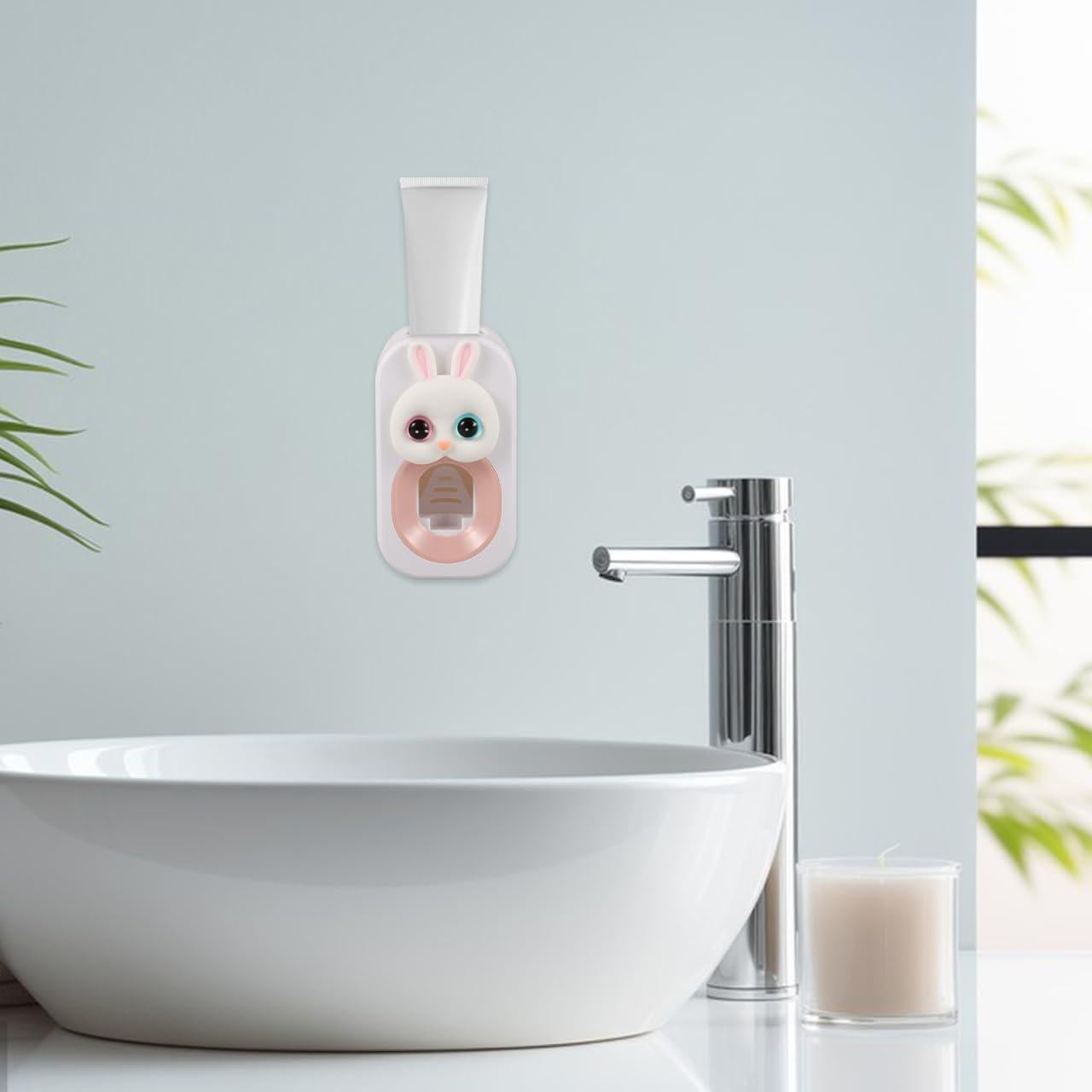 Dispensador Automático de Pasta de Dientes FOMIYES Rosa Pared