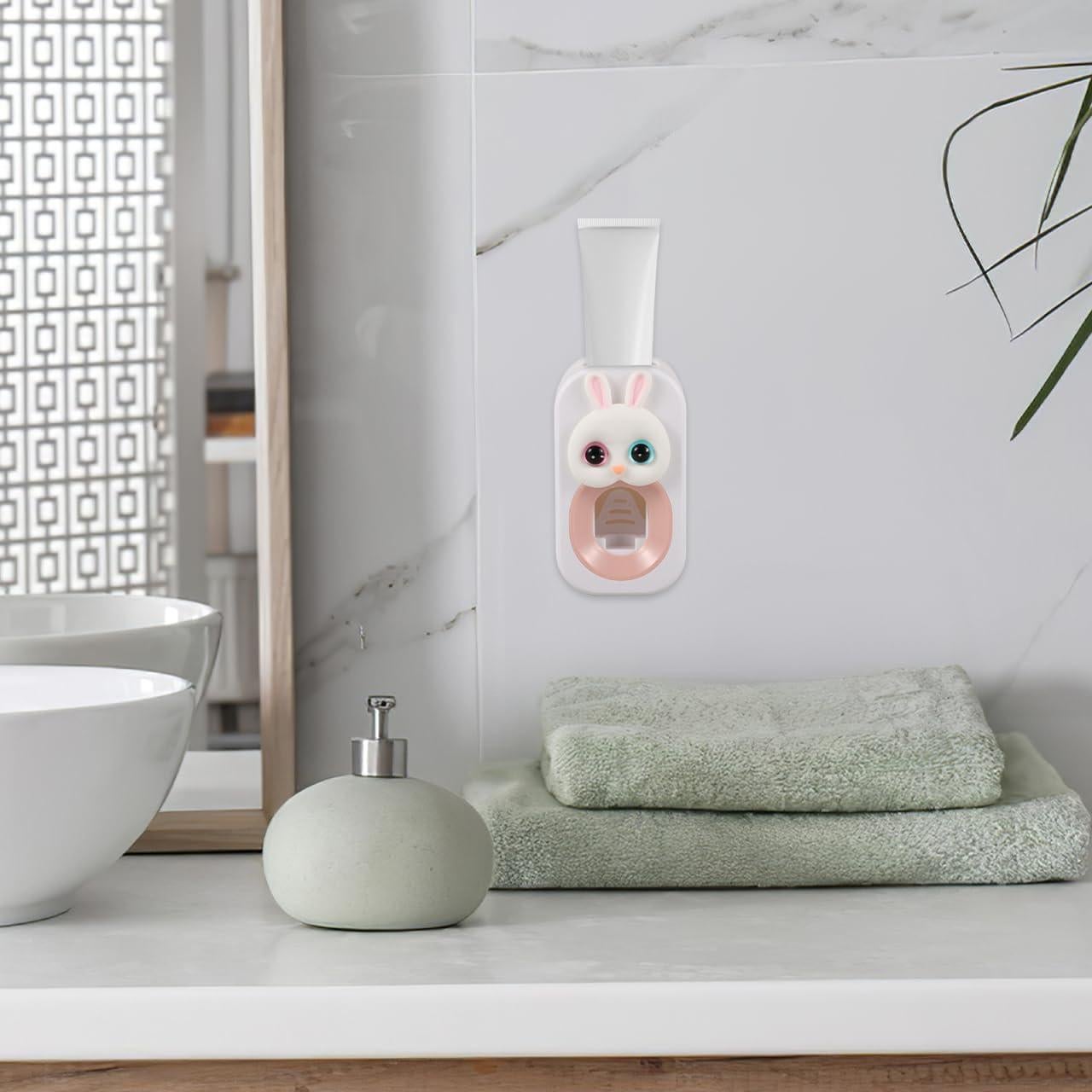 Dispensador Automático de Pasta de Dientes FOMIYES Rosa Pared