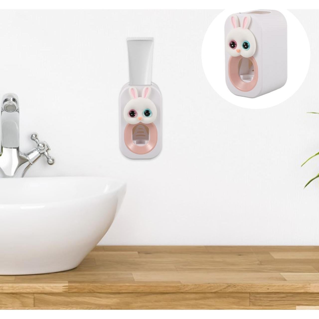 Dispensador Automático de Pasta de Dientes FOMIYES Rosa Pared