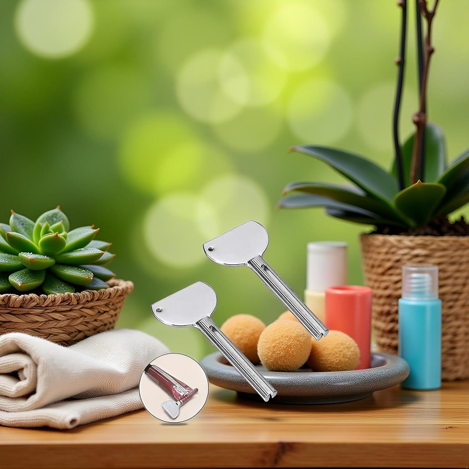 2 Llaves Exprimidor de Tubo Xinjincang Acero Inoxidable Ergonómico