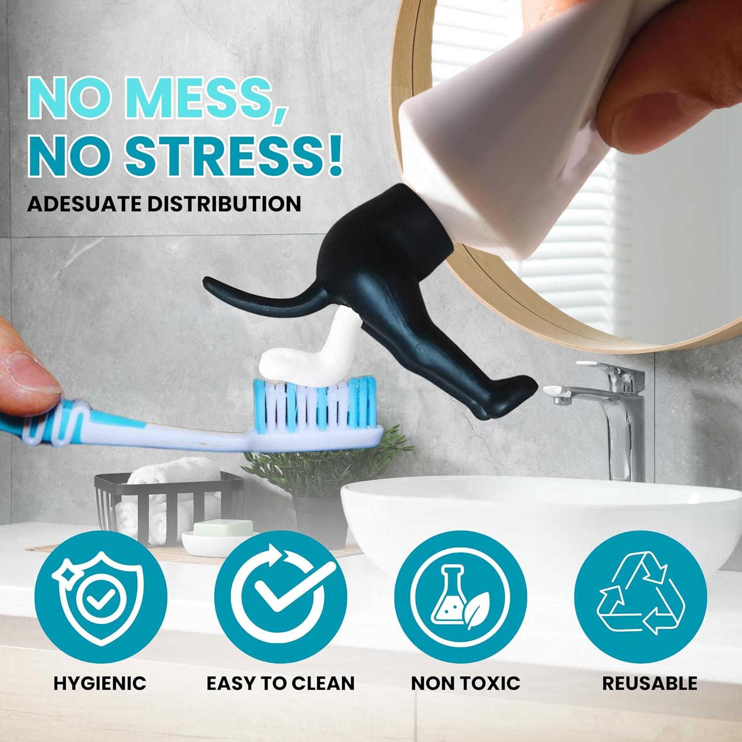 Set de 3 Tapas de Pasta de Dientes y Exprimidor Garzus