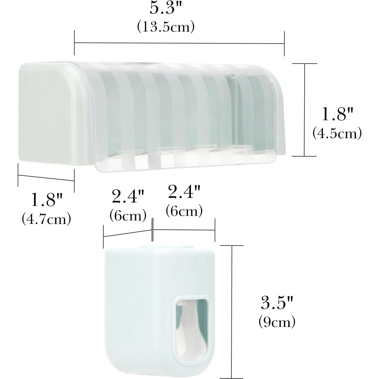 Soporte de Cepillos de Dientes LUEXBOX Montado en Pared Azul