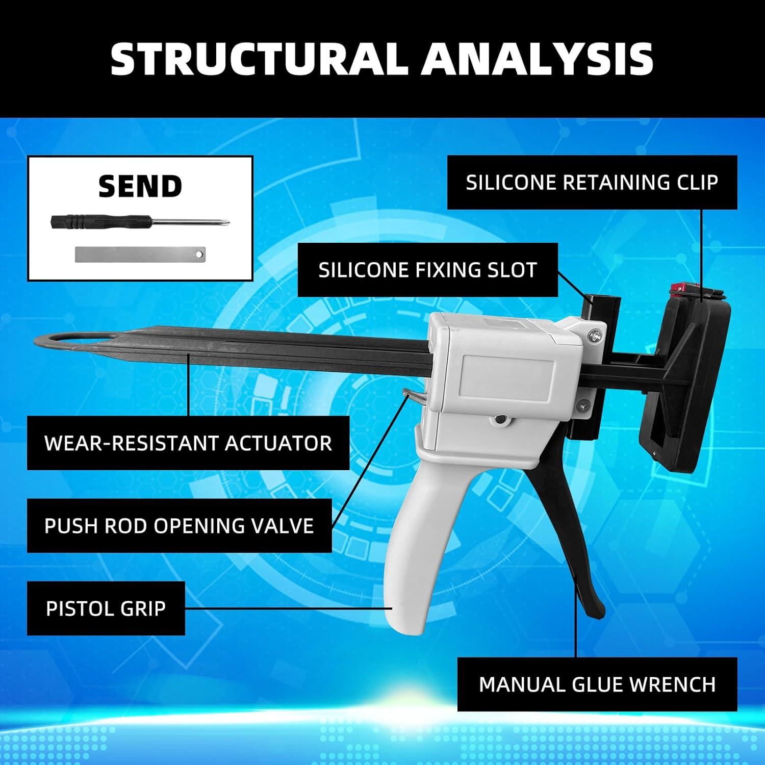 Pistola de Pegamento Manual DLBEEM 704 para Tubos de 45-100g