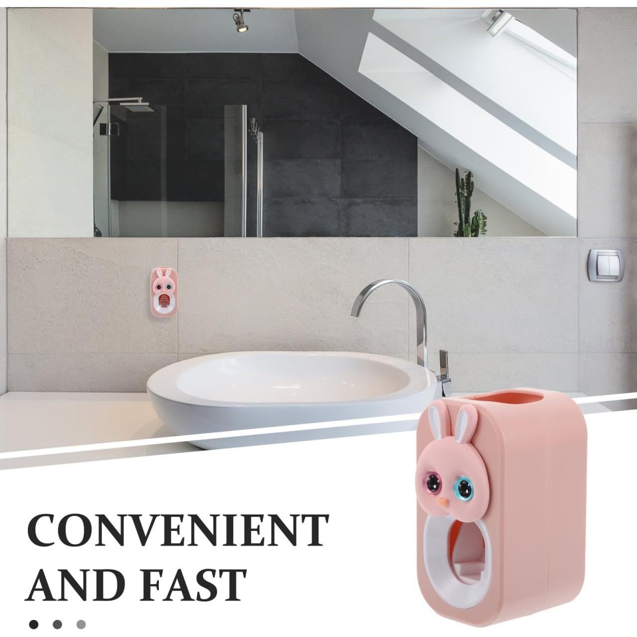 Dispensador de Pasta de Dientes Healeved Rosa Montado en Pared