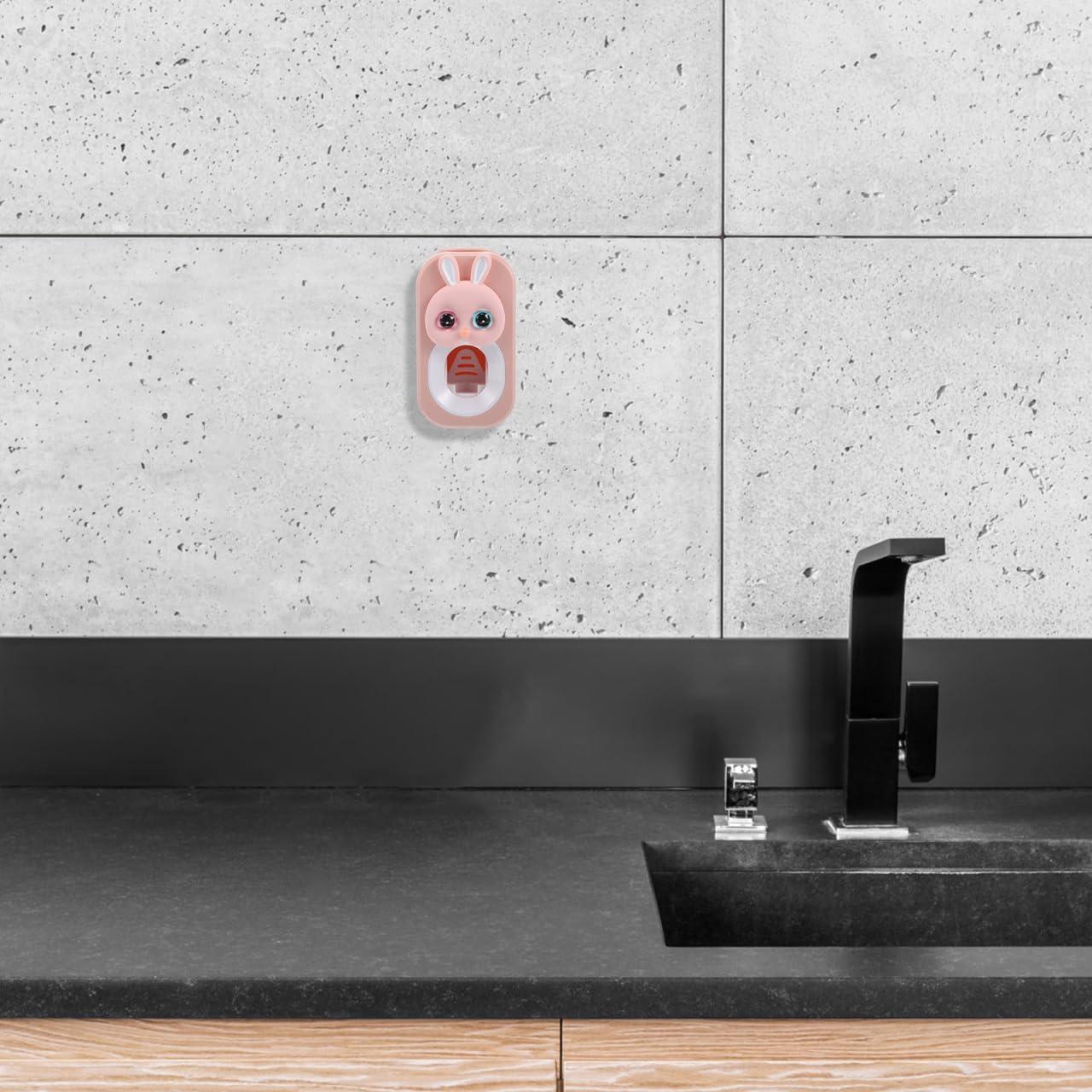 Dispensador de Pasta de Dientes Healeved Rosa Montado en Pared