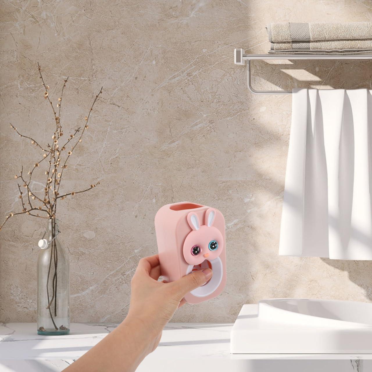 Dispensador de Pasta de Dientes Healeved Rosa Montado en Pared