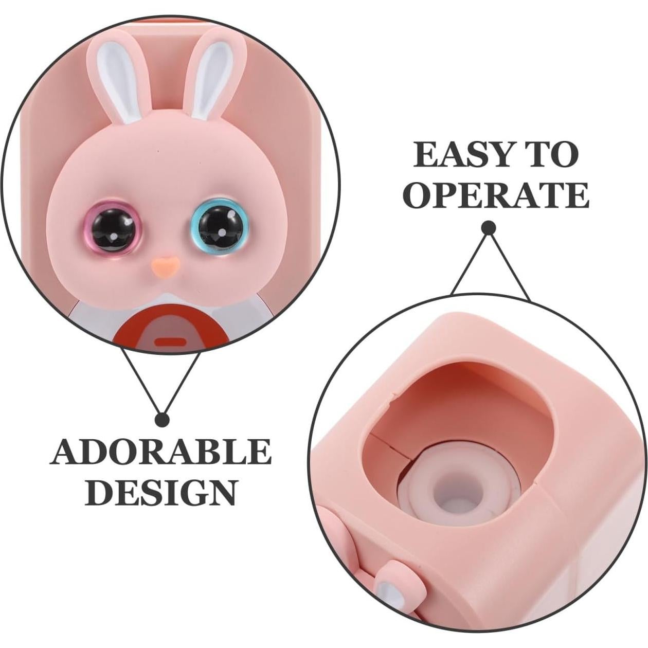 Dispensador de Pasta de Dientes Healeved Rosa Montado en Pared