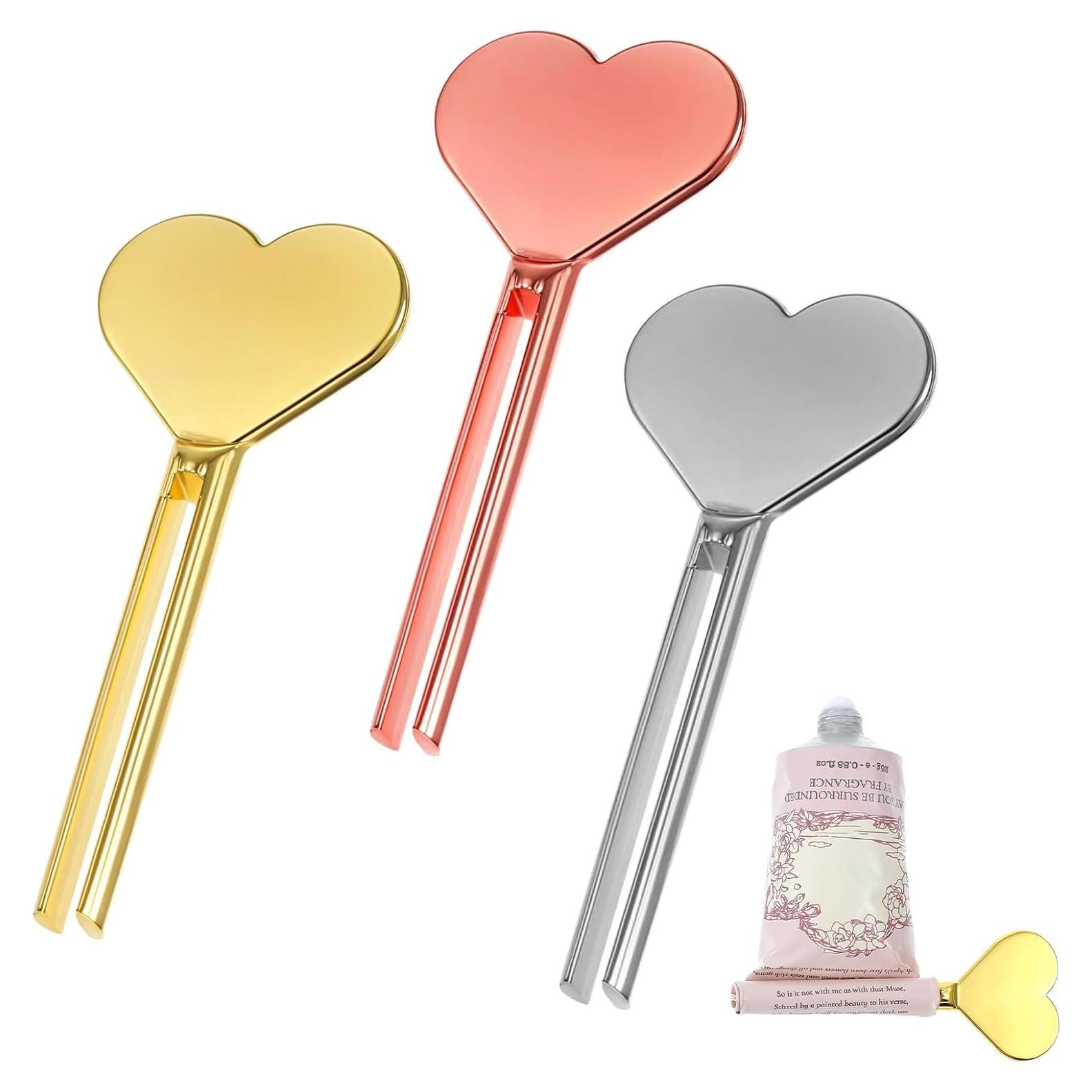 Exprimidor de Tubos de Metal Classicseali - 3 Piezas Corazón