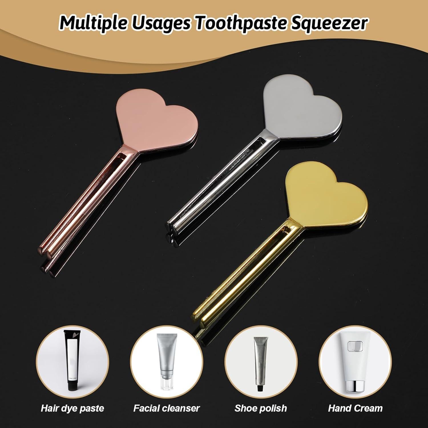 Exprimidor de Tubos de Metal Classicseali - 3 Piezas Corazón