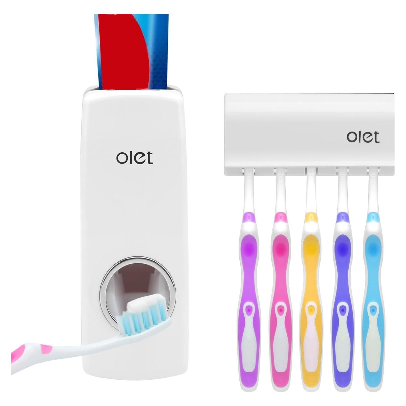 Dispensador Automático de Pasta de Dientes TOWOMO Blanco con Soporte