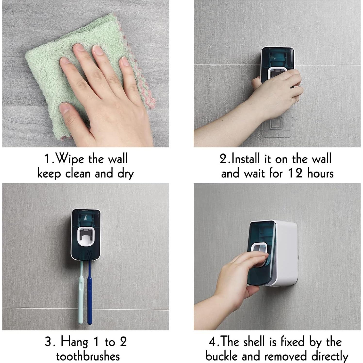 Soporte para Cepillos de Dientes LUEXBOX 2 Ranuras Azul