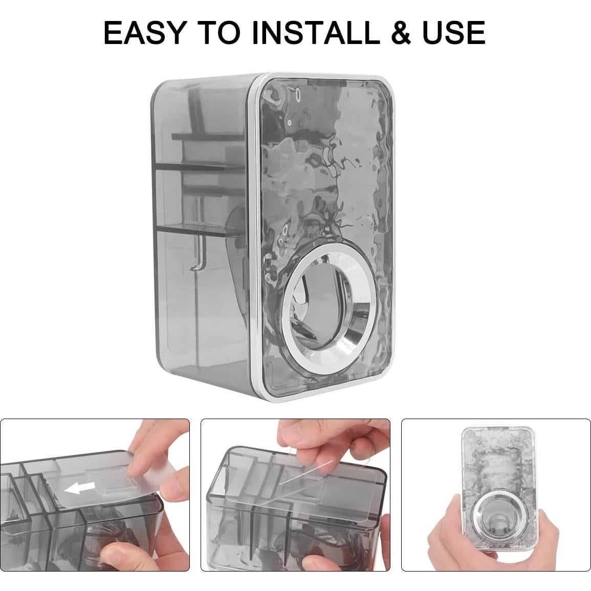 Dispensador Automático de Pasta de Dientes Hooshion Gris