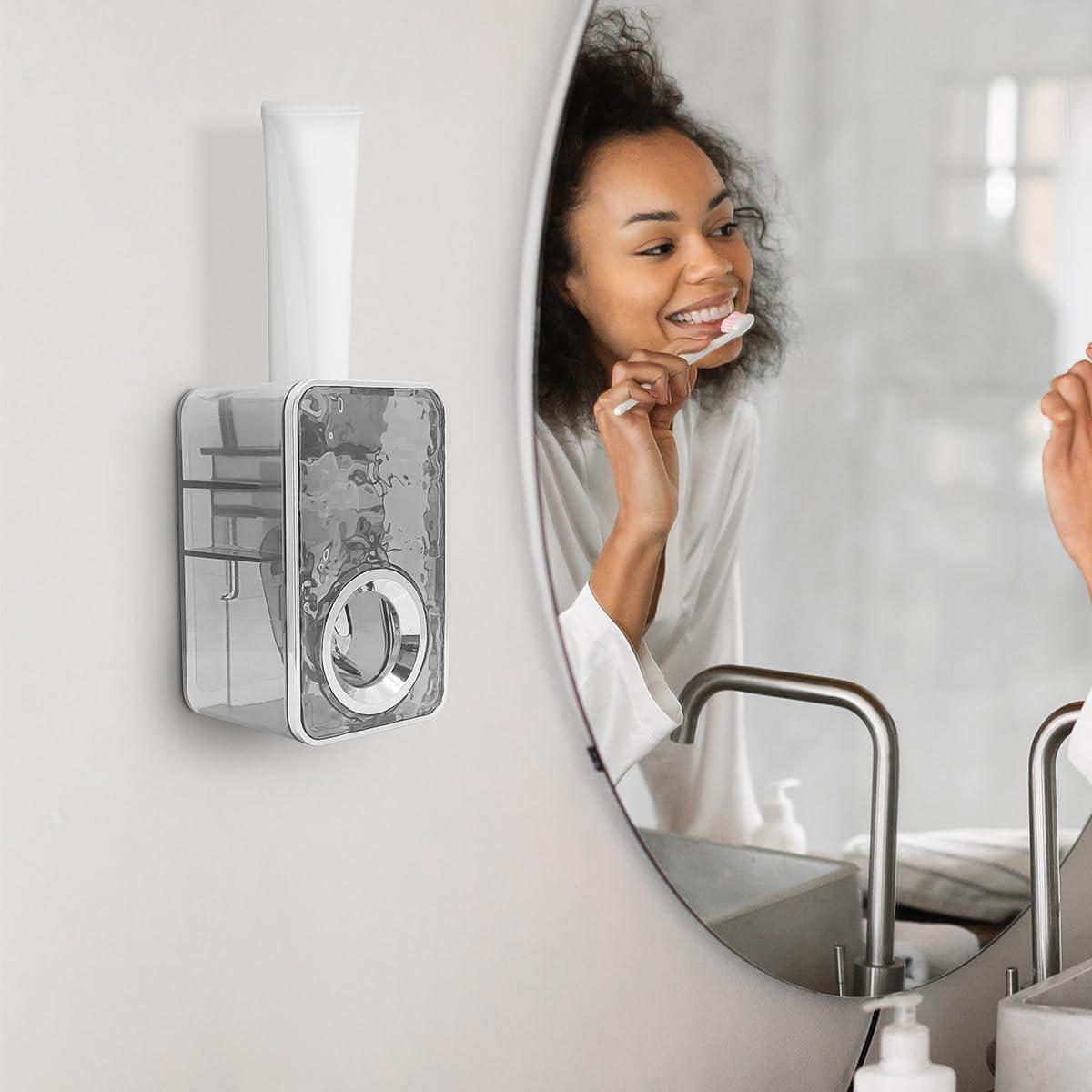 Dispensador Automático de Pasta de Dientes Hooshion Gris