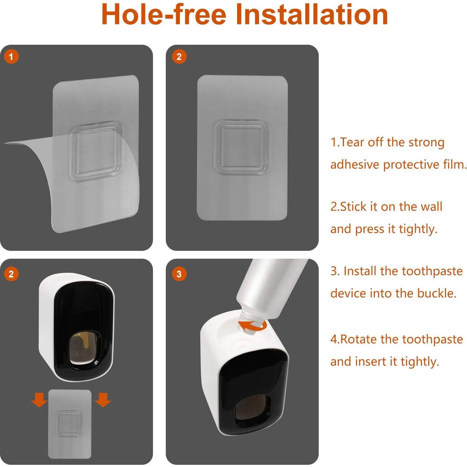 Dispensador Automático de Pasta de Dientes Visen Gris