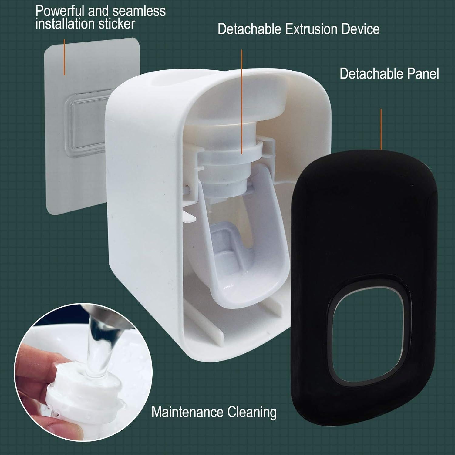 Dispensador Automático de Pasta de Dientes Visen Gris