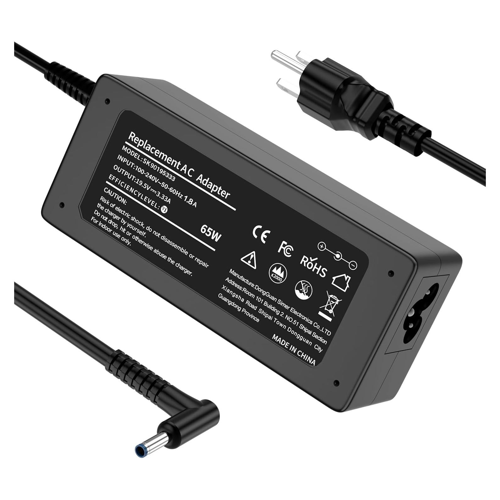 Cargador 65W HP ProBook Envy Pavilion EliteBook Punta Azul