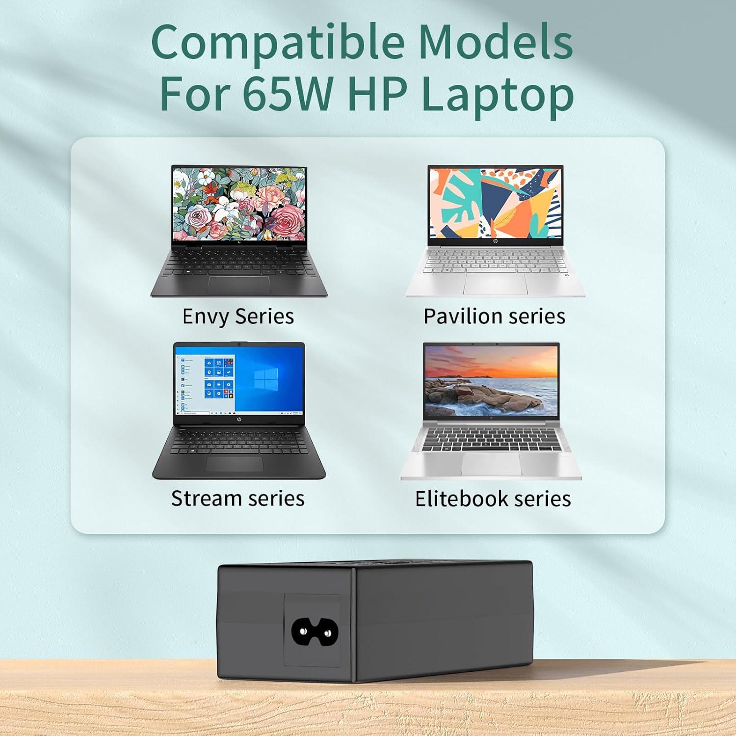 Cargador 65W HP ProBook Envy Pavilion EliteBook Punta Azul