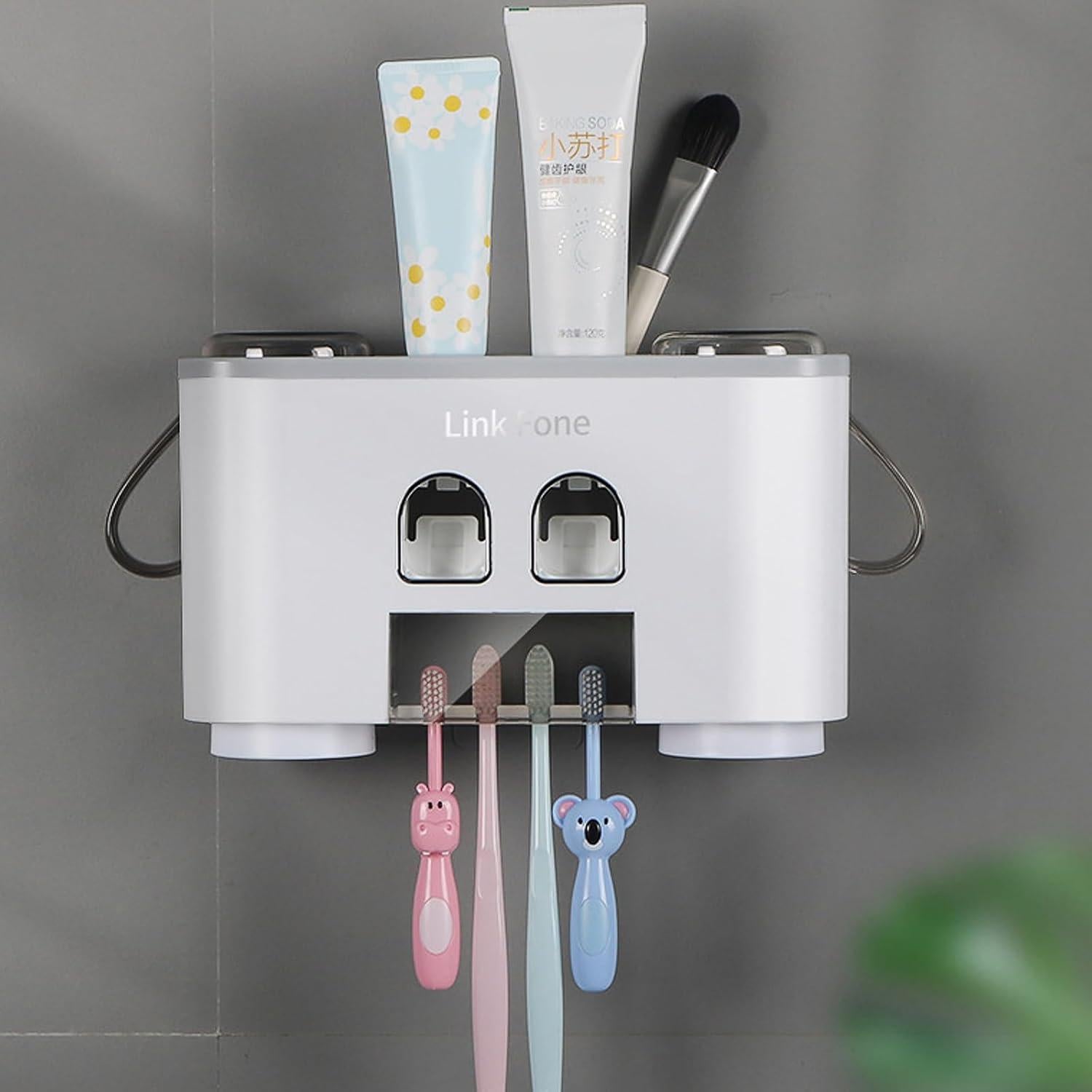 Soporte para Cepillos de Dientes WREWING Montado en Pared Gris