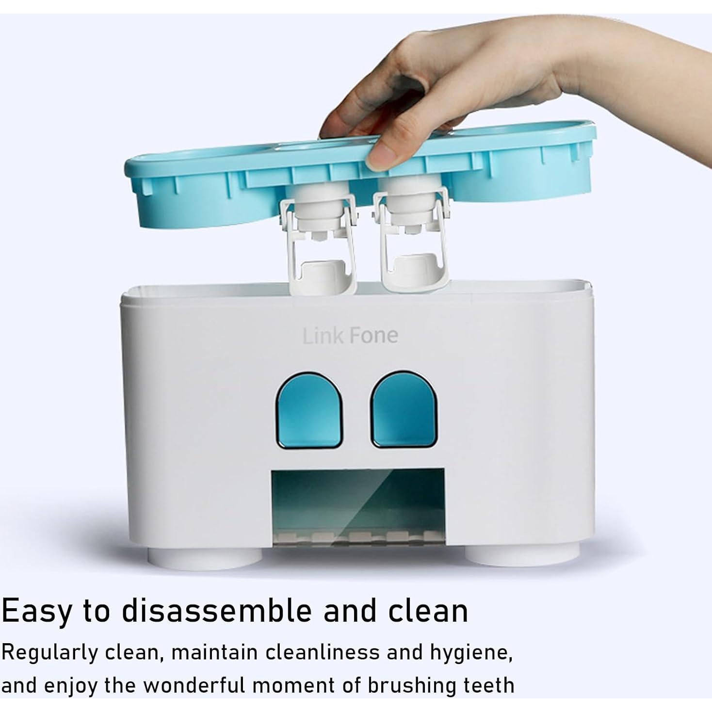 Soporte para Cepillos de Dientes WREWING Montado en Pared Gris