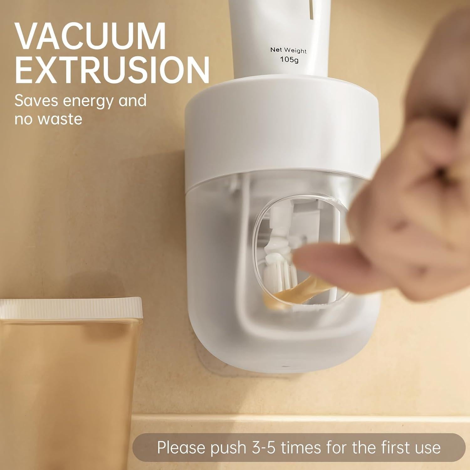 Dispensador Automático de Pasta de Dientes PAVSTINE Blanco