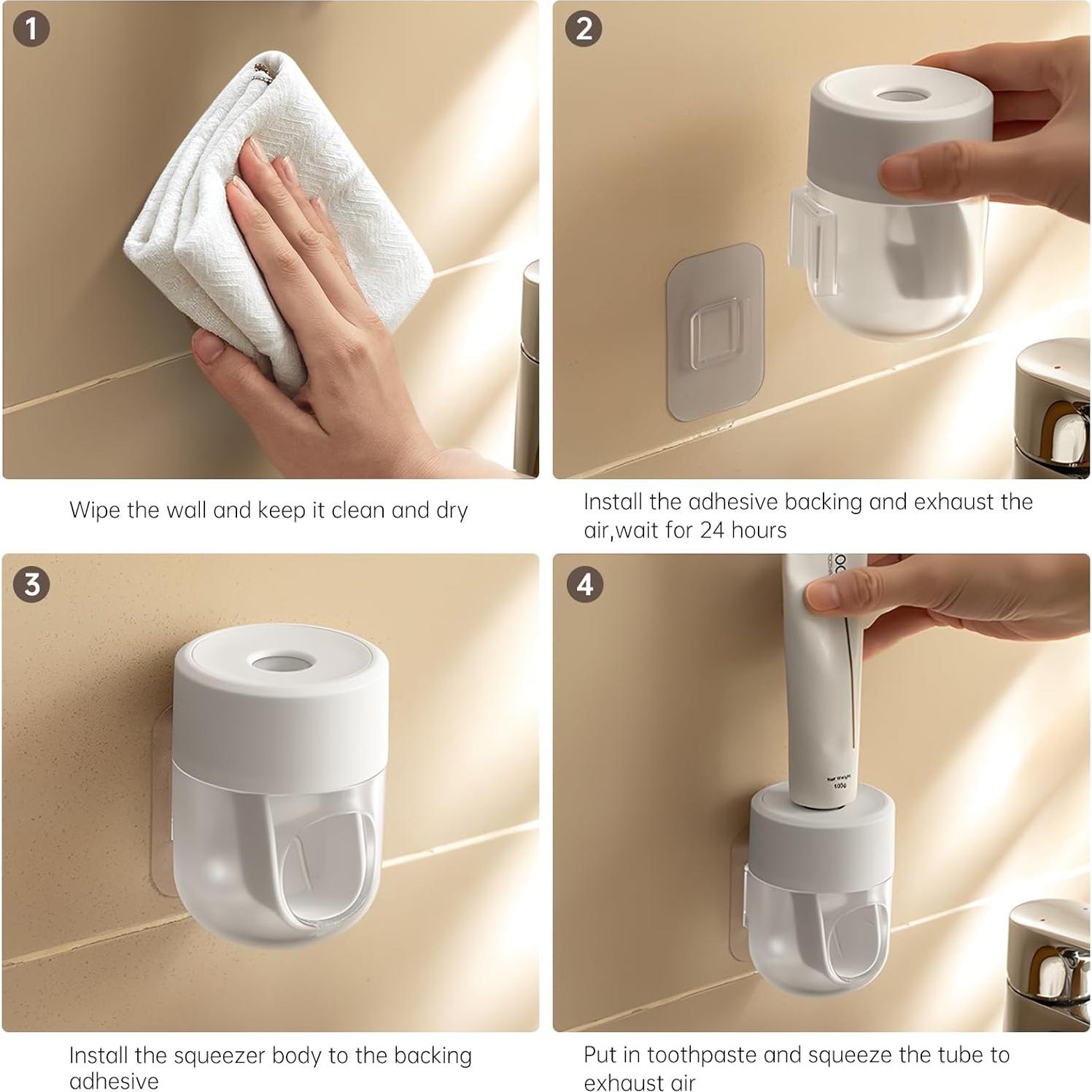 Dispensador Automático de Pasta de Dientes PAVSTINE Blanco