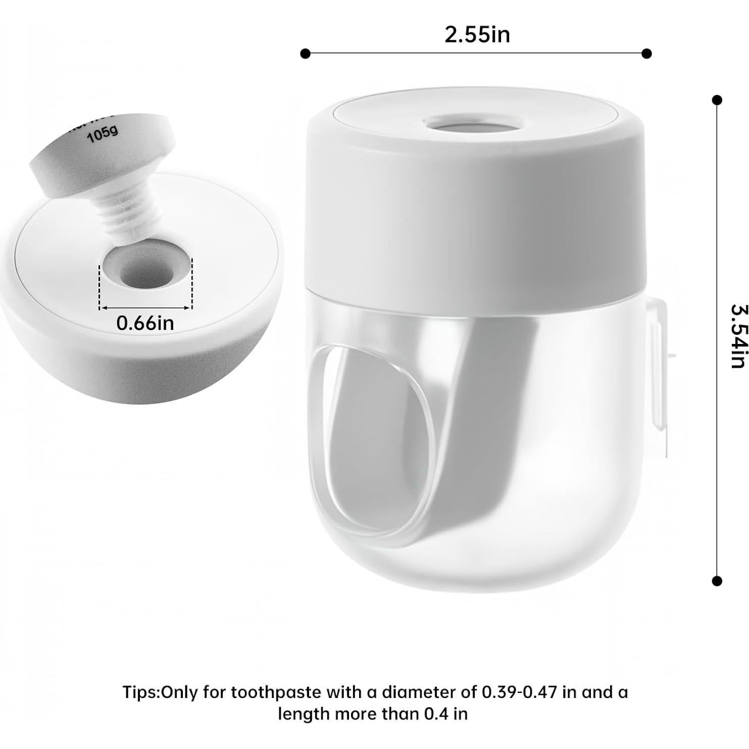 Dispensador Automático de Pasta de Dientes PAVSTINE Blanco