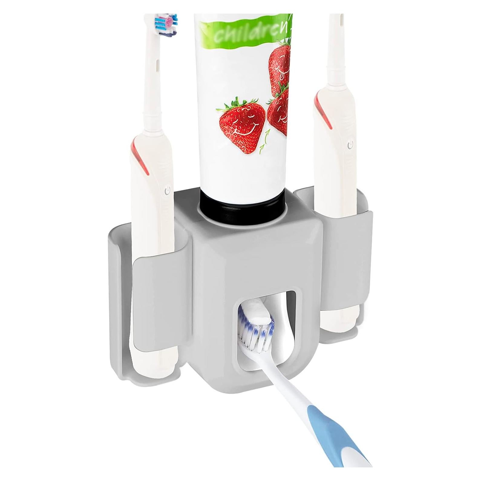 Soporte para Cepillos de Dientes DODAMOUR Gris con Dispensador Automático