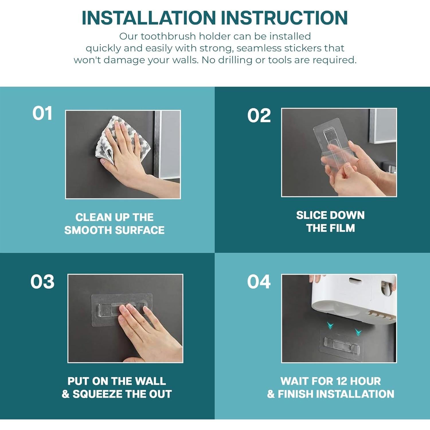 Soporte de Cepillos de Dientes ZZ LIFE con Dispensador Automático