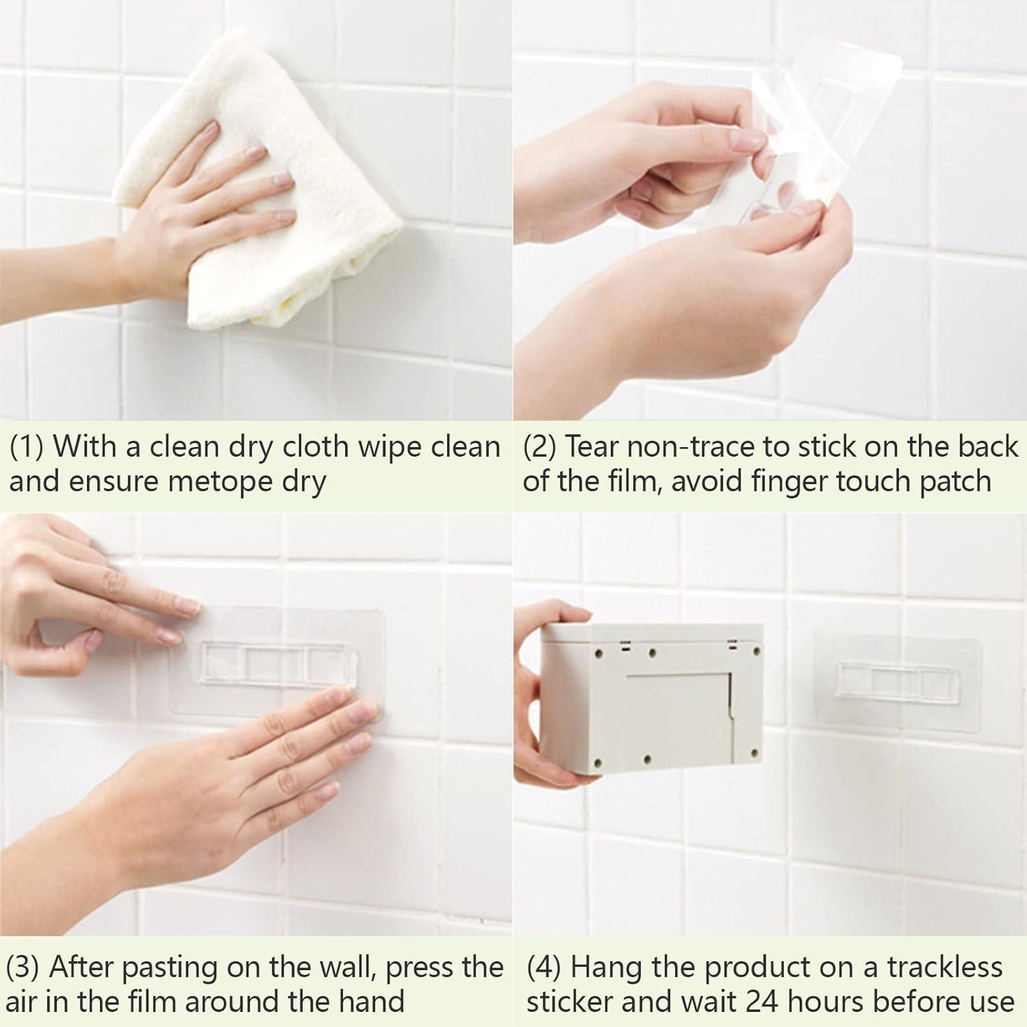 Soporte de Cepillos de Dientes LUEXBOX Autoadhesivo Blanco