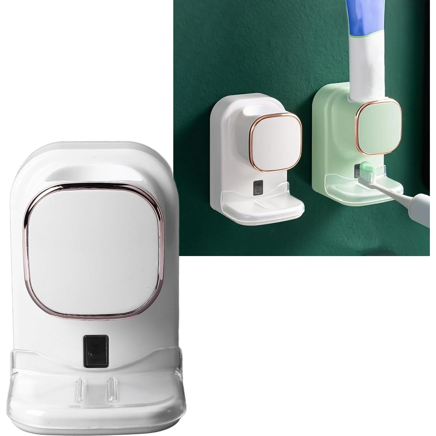 Dispensador de Pasta de Dientes Eléctrico ANGGREK Blanco con Sensor